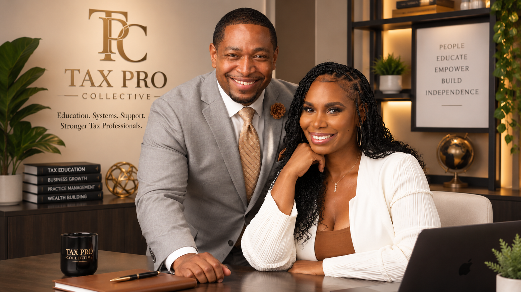 Esha and Antonio Vinson, co-founders of Tax Pro Collective